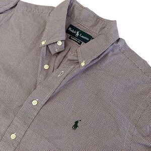 Polo Ralph Lauren Classic‎ Fit Long Sleeve Purple Men Size 16 32/33